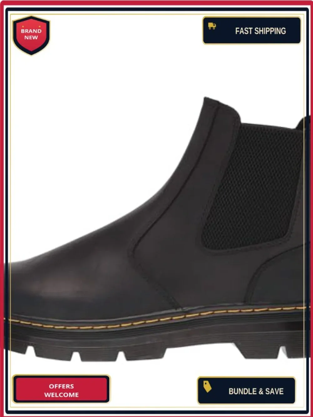 Dr. Martens Embury Leather Chelsea Boot Pull-On Ankle Boots